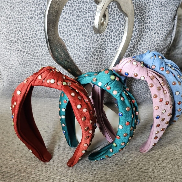Vintage thick with Rhinestone knotted hairband hair accessories - Picture 1 of 5